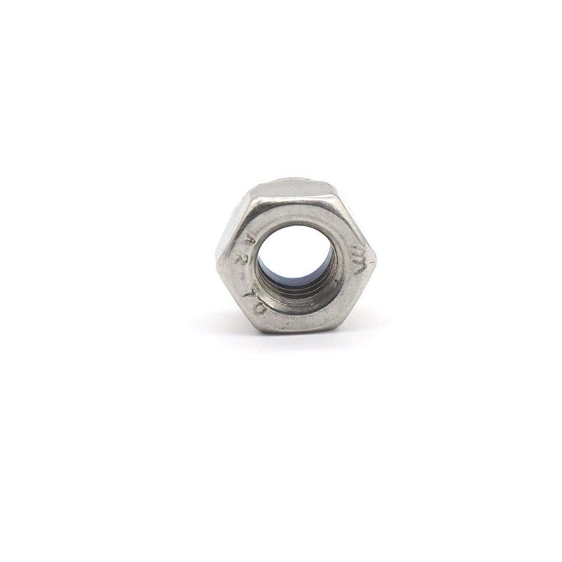 ZLYY M8 x 1.25mm Nylon Insert Hex Lock Nuts, Stainless Steel Lock Nut Assortment Kit for Hardware Accessories Stainless Steel Finish Hex 100PCS - Image 3